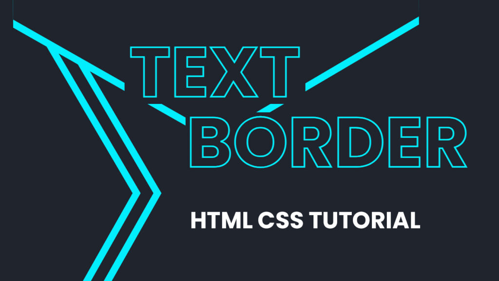 How To Add Border in Text in HTML CSS - Text Stroke