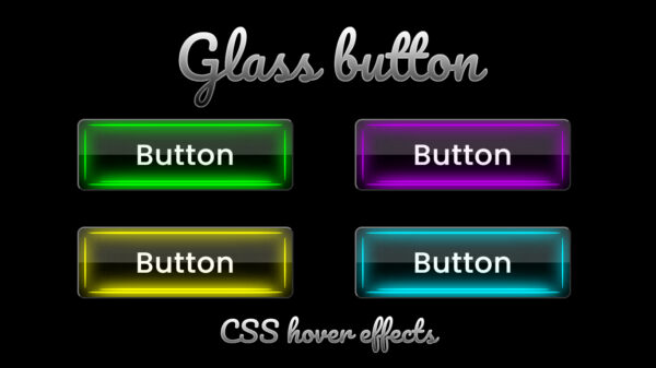 Glassmorphism Button on Hover Effects in HTML and CSS