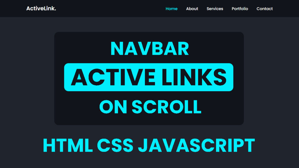 How To Make Active Navbar In HTML CSS And JavaScript