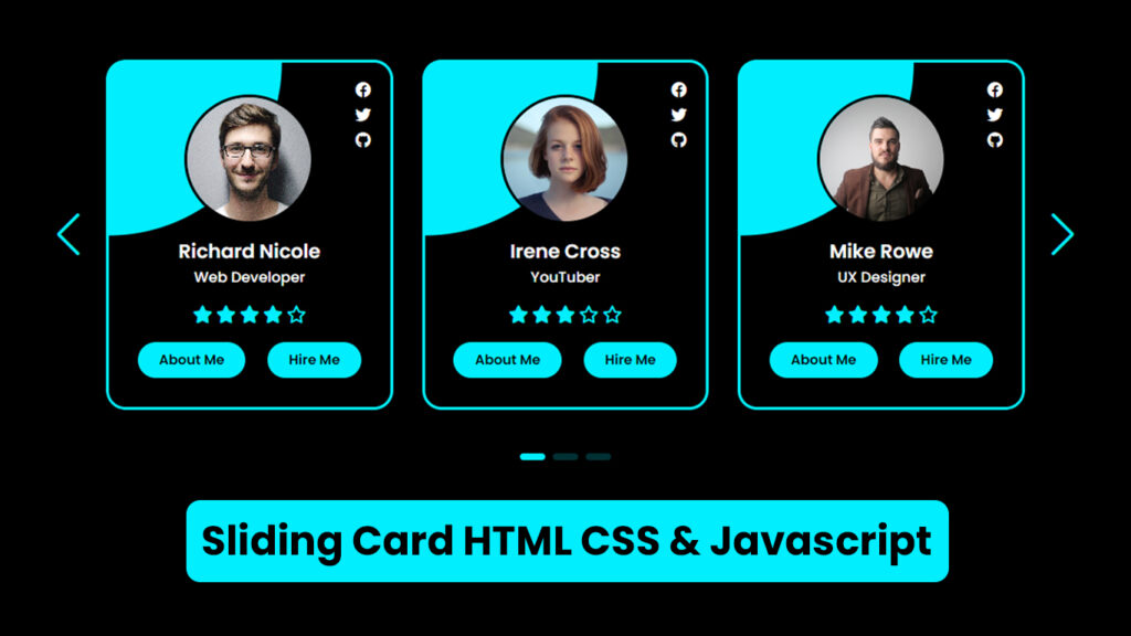 How to Make Card Slider in HTML CSS and Javascript