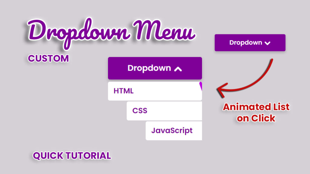 How To Make A Dropdown Menu Animation In HTML CSS JS