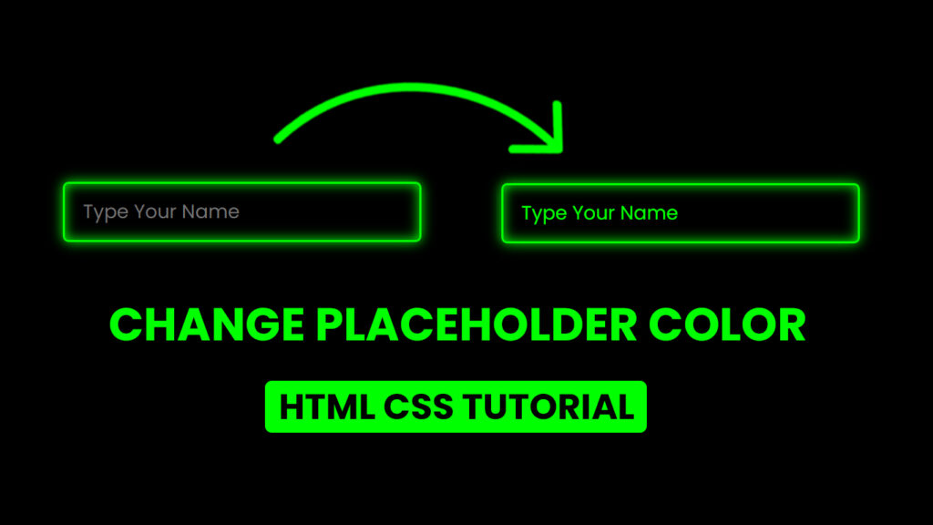 How To Change Placeholder Color in HTML and CSS